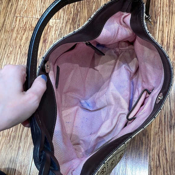 Dooney & Bourke brown monogram shoulder bag - Picture 12 of 13